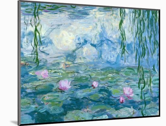 Waterlilies, 1916-19 (Detail)-Claude Monet-Mounted Premium Giclee Print