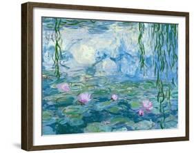 Waterlilies, 1916-19 (Detail)-Claude Monet-Framed Giclee Print