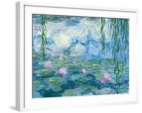 Waterlilies, 1916-19 (Detail)-Claude Monet-Framed Giclee Print