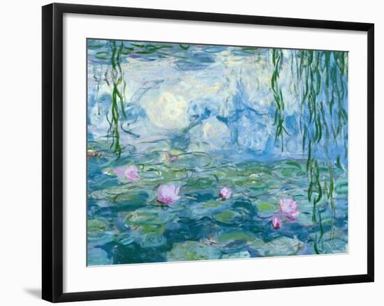 Waterlilies, 1916-19 (Detail)-Claude Monet-Framed Giclee Print