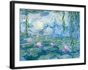 Waterlilies, 1916-19 (Detail)-Claude Monet-Framed Giclee Print