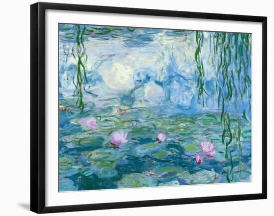 Waterlilies, 1916-19 (Detail)-Claude Monet-Framed Giclee Print