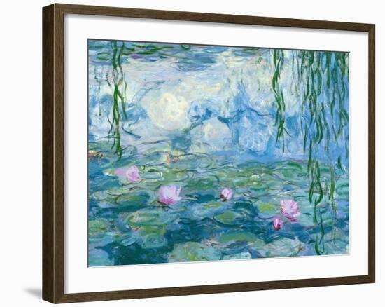 Waterlilies, 1916-19 (Detail)-Claude Monet-Framed Giclee Print