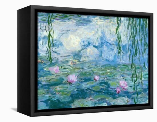 Waterlilies, 1916-19 (Detail)-Claude Monet-Framed Stretched Canvas