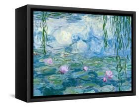 Waterlilies, 1916-19 (Detail)-Claude Monet-Framed Stretched Canvas