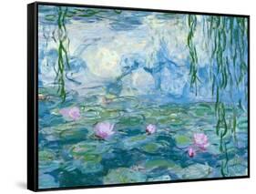 Waterlilies, 1916-19 (Detail)-Claude Monet-Framed Stretched Canvas