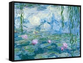 Waterlilies, 1916-19 (Detail)-Claude Monet-Framed Stretched Canvas