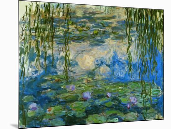 Waterlilies, 1916-1919-Claude Monet-Mounted Giclee Print