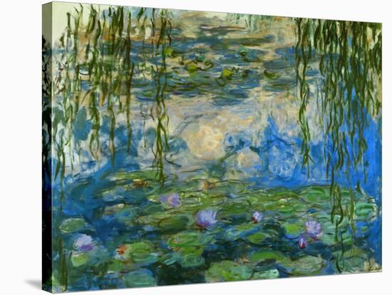 Waterlilies, 1916-1919-Claude Monet-Stretched Canvas