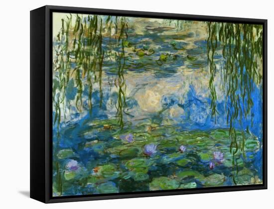 Waterlilies, 1916-1919-Claude Monet-Framed Stretched Canvas