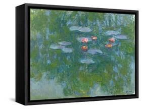 Waterlilies, 1916-19-Claude Monet-Framed Stretched Canvas