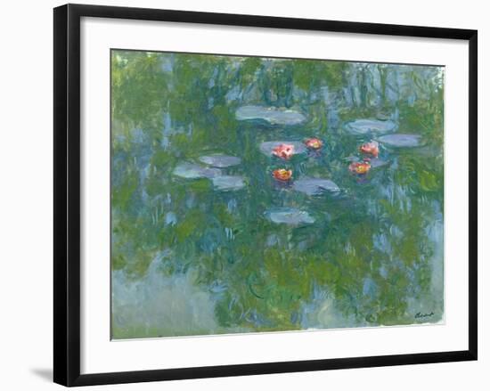 Waterlilies, 1916-19-Claude Monet-Framed Giclee Print