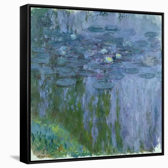 Waterlilies, 1916-19-Claude Monet-Framed Stretched Canvas