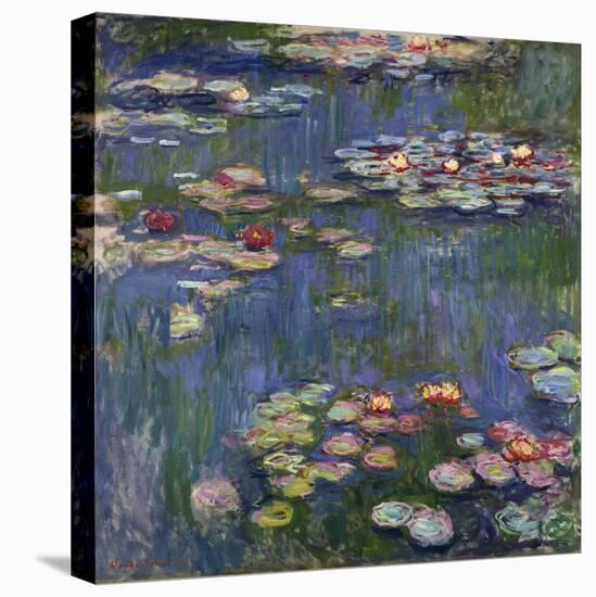 Waterlilies, 1916 (Oil on Canvas)-Claude Monet-Stretched Canvas