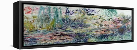 Waterlilies, 1917-19-Claude Monet-Framed Stretched Canvas