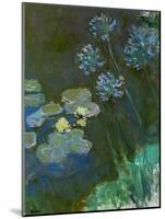 Waterlilies and Agapantes, 1914-1917-Claude Monet-Mounted Giclee Print