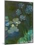 Waterlilies and Agapantes, 1914-1917-Claude Monet-Mounted Giclee Print