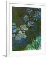 Waterlilies and Agapantes, 1914-1917-Claude Monet-Framed Giclee Print