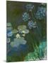 Waterlilies and Agapantes, 1914-1917-Claude Monet-Mounted Giclee Print