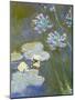 Waterlilies and Agapanthus, 1914-17 (Detail)-Claude Monet-Mounted Giclee Print