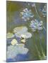 Waterlilies and Agapanthus, 1914-17 (Detail)-Claude Monet-Mounted Giclee Print