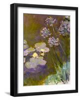 Waterlilies and Agapanthus, 1914-17-Claude Monet-Framed Giclee Print