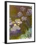 Waterlilies and Agapanthus, 1914-17-Claude Monet-Framed Giclee Print