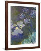 Waterlilies and Agapanthus, 1914-17-Claude Monet-Framed Giclee Print