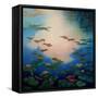 Waterlilies and Goldfish, 2021, (oil on canvas)-Lee Campbell-Framed Stretched Canvas