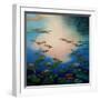 Waterlilies and Goldfish, 2021, (oil on canvas)-Lee Campbell-Framed Giclee Print