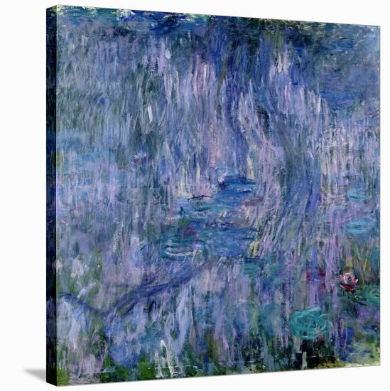 Waterlilies and Reflections of a Willow Tree, 1916-19-Claude Monet-Stretched Canvas