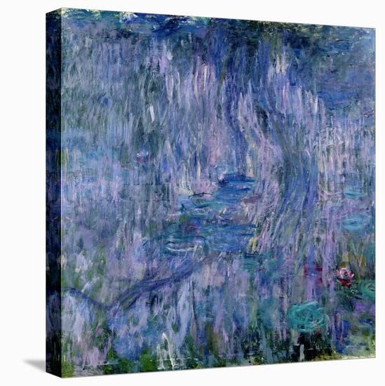 Waterlilies and Reflections of a Willow Tree, 1916-19-Claude Monet-Stretched Canvas