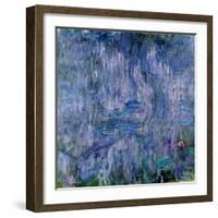 Waterlilies and Reflections of a Willow Tree, 1916-19-Claude Monet-Framed Giclee Print