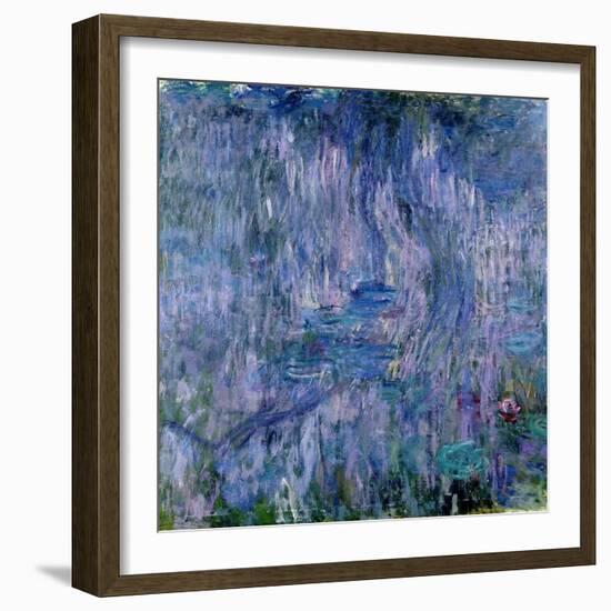 Waterlilies and Reflections of a Willow Tree, 1916-19-Claude Monet-Framed Giclee Print