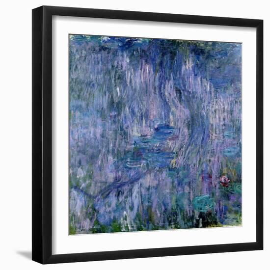 Waterlilies and Reflections of a Willow Tree, 1916-19-Claude Monet-Framed Giclee Print