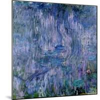 Waterlilies and Reflections of a Willow Tree, 1916-19-Claude Monet-Mounted Giclee Print