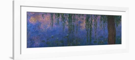 Waterlilies and Willows-Claude Monet-Framed Giclee Print