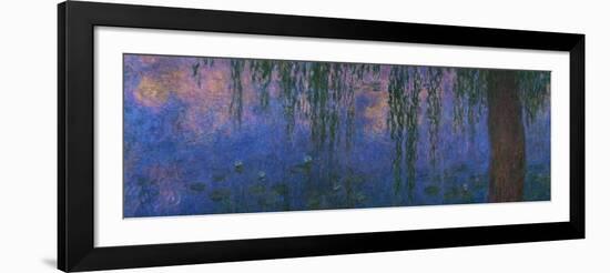 Waterlilies and Willows-Claude Monet-Framed Giclee Print