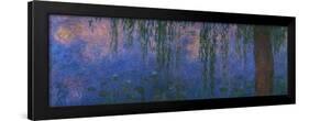 Waterlilies and Willows-Claude Monet-Framed Giclee Print