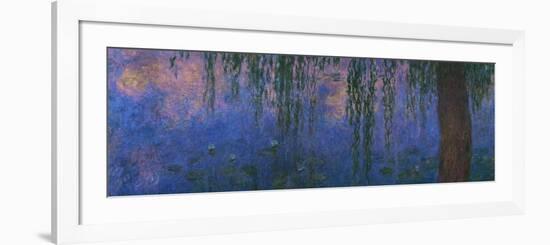 Waterlilies and Willows-Claude Monet-Framed Giclee Print