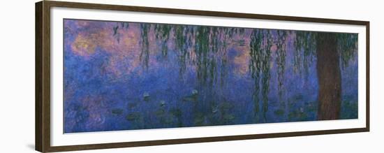 Waterlilies and Willows-Claude Monet-Framed Giclee Print