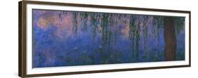 Waterlilies and Willows-Claude Monet-Framed Giclee Print