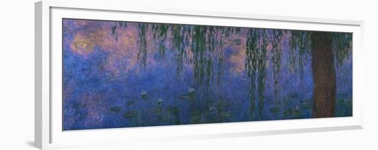 Waterlilies and Willows-Claude Monet-Framed Giclee Print