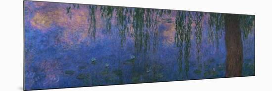 Waterlilies and Willows-Claude Monet-Mounted Giclee Print