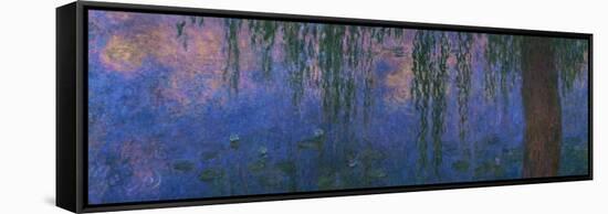 Waterlilies and Willows-Claude Monet-Framed Stretched Canvas