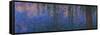 Waterlilies and Willows-Claude Monet-Framed Stretched Canvas