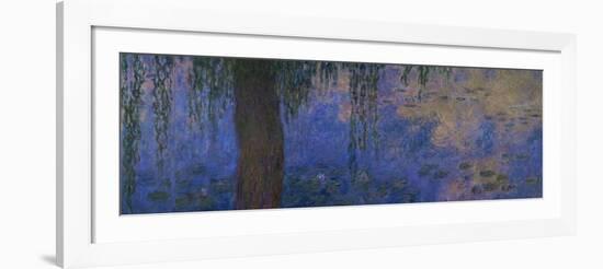 Waterlilies and Willows-Claude Monet-Framed Giclee Print