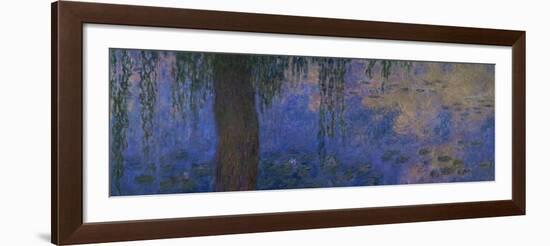 Waterlilies and Willows-Claude Monet-Framed Giclee Print