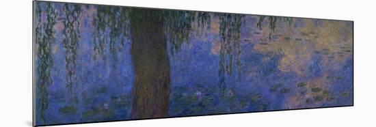 Waterlilies and Willows-Claude Monet-Mounted Giclee Print