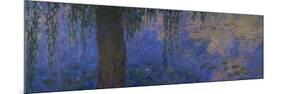Waterlilies and Willows-Claude Monet-Mounted Giclee Print